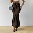 Zebra Print Pleated Midi Skirt