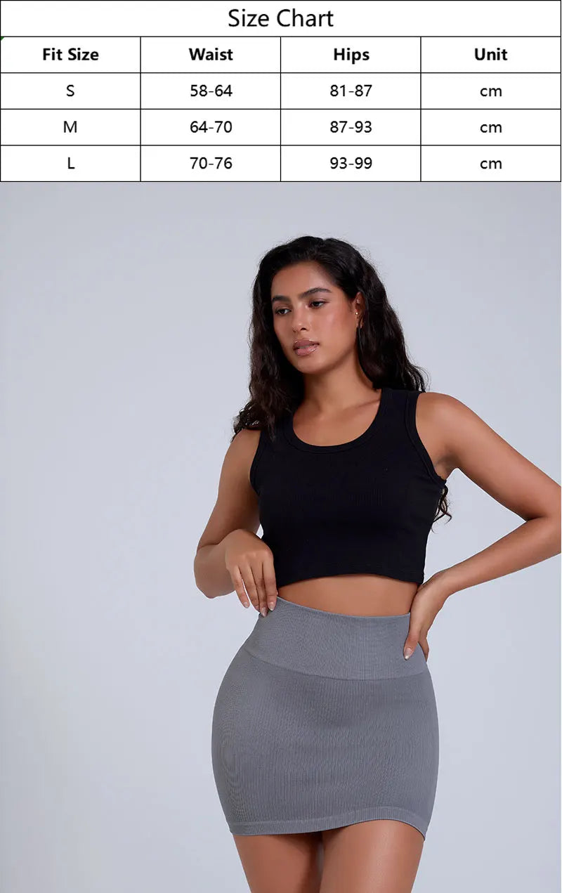 High Waist Knit Mini Skirt