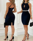Colorblock Sleeveless Mini Dress