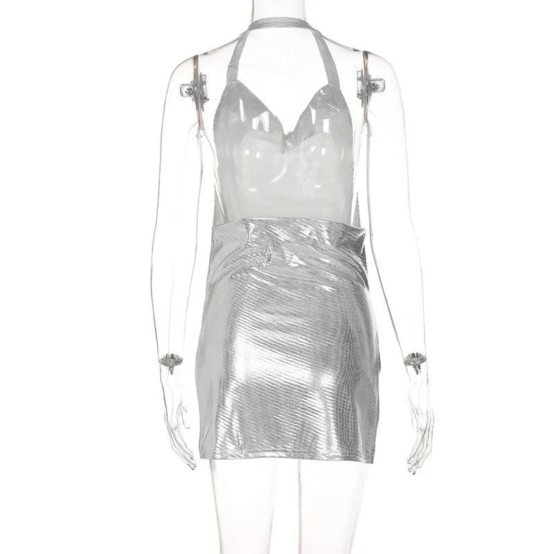 Sequin Halter Party Mini Dress II