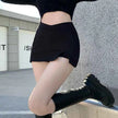High Waist Slit A-Line Mini Skirt
