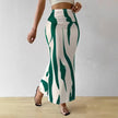 Zebra Print Pleated Midi Skirt
