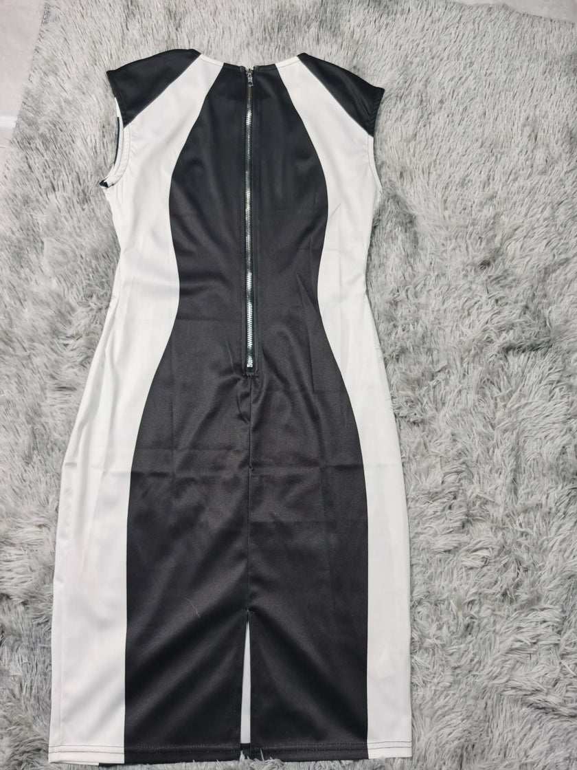 Colorblock Sleeveless Mini Dress