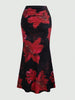 Zebra Print Pleated Midi Skirt