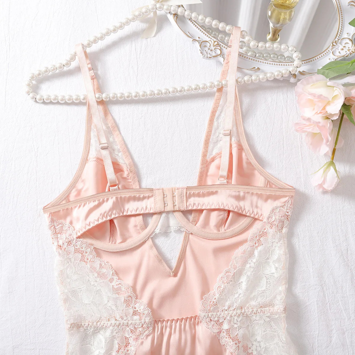 Satin Lace Slip Night Dress