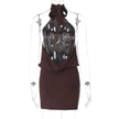 Lace Up Backless Bodycon Mini Dress