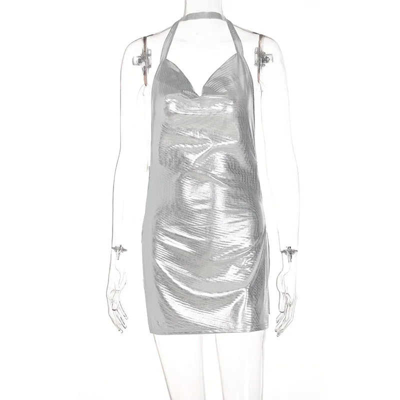 Sequin Halter Party Mini Dress II
