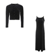 Sleeveless Cardigan & Maxi Robe Set
