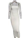 Solid Sleeveless Wrapped Beach Dress