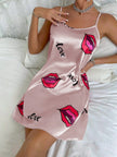 Luxurious Satin Floral Slip Nightdress