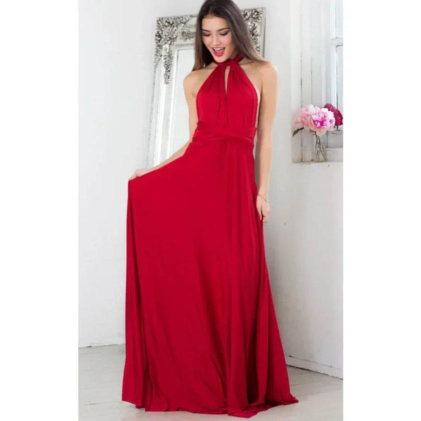 Convertible Strappy Maxi Dress