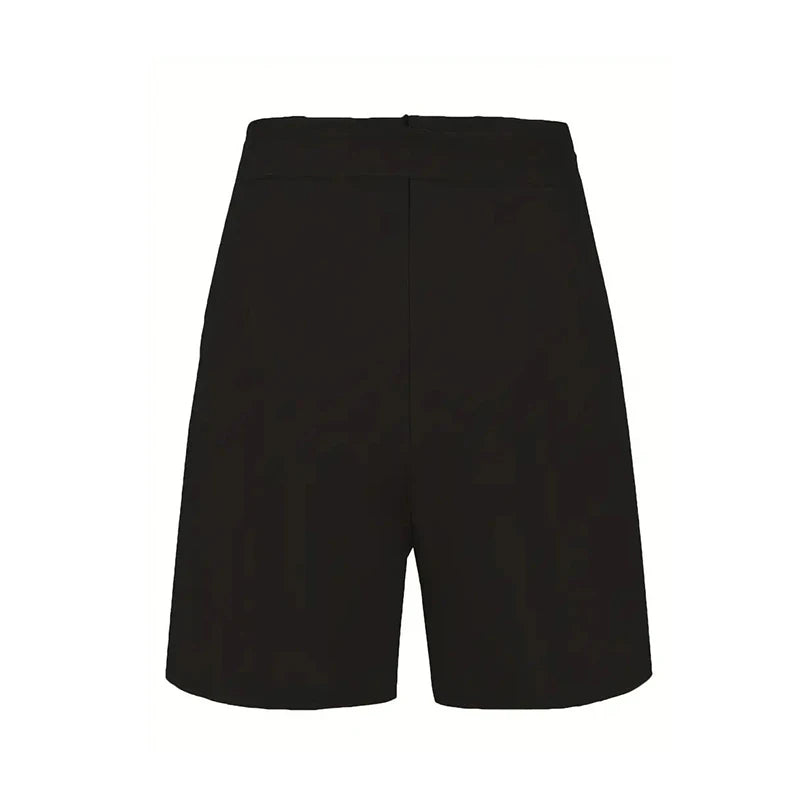 Y2K High Waist Button Front Tie Shorts