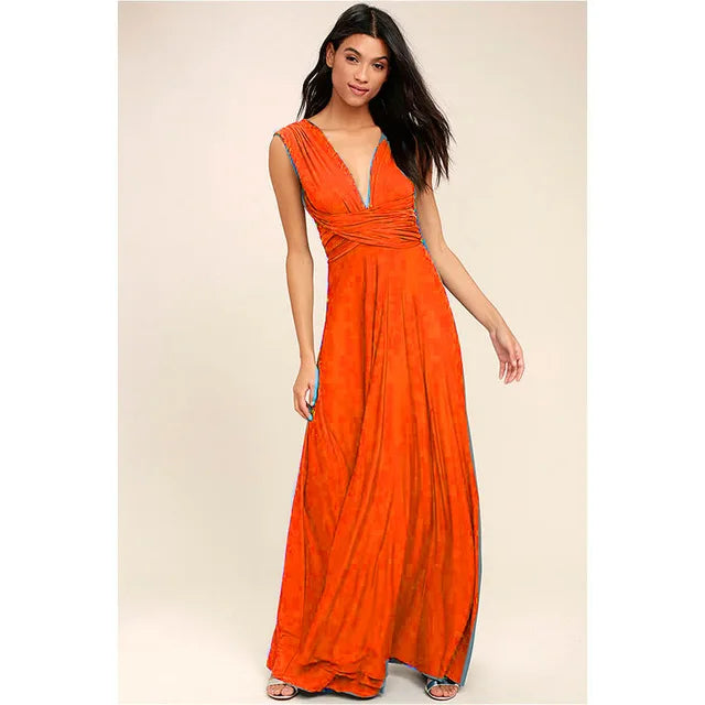 Convertible Strappy Maxi Dress