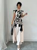 Classic Black & White Work Dress
