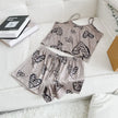 Ice Silk Print Pajama Set