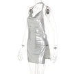 Sequin Halter Party Mini Dress II