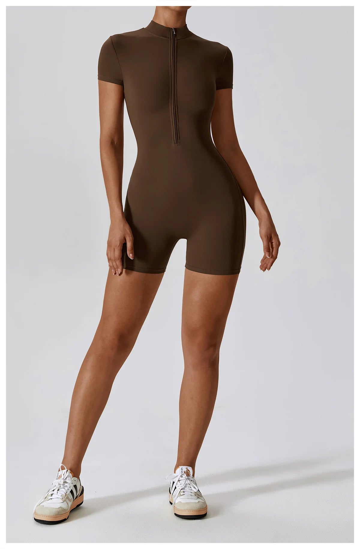 Push-Up Zipper Yoga Bodysuit Dance & Gym Jumpsuit