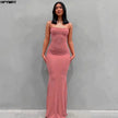 Satin Backless Maxi Dress