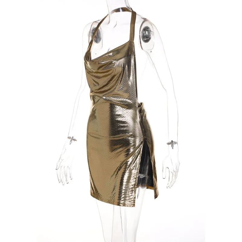 Sequin Halter Party Mini Dress II