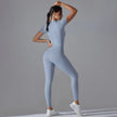 Quick-Dry Naked-Feel Zipper Yoga Jumpsuit