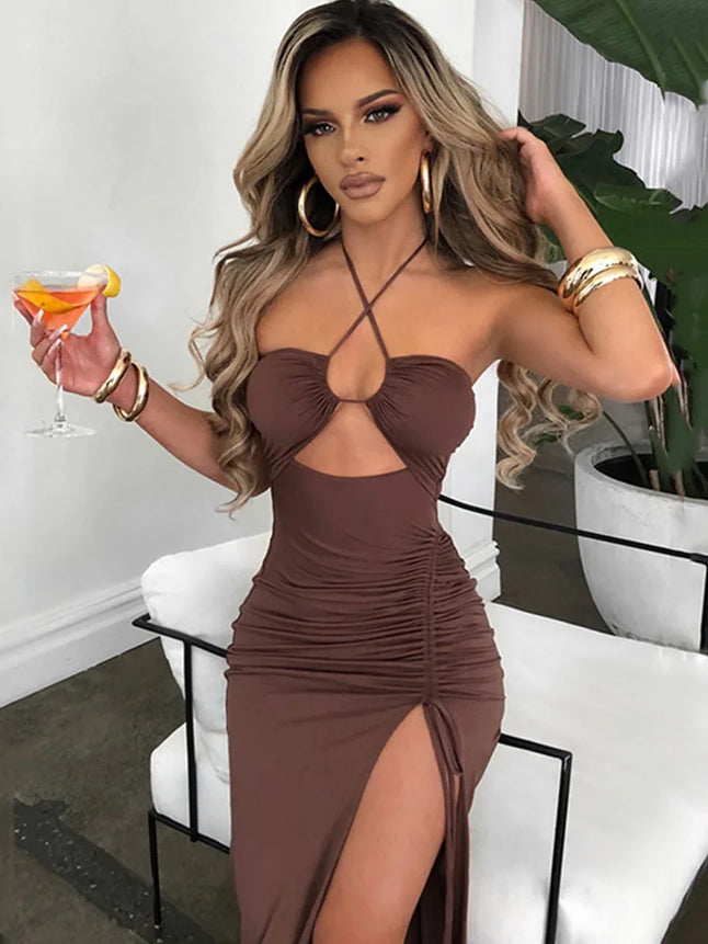 Backless Midi Bodycon Dress