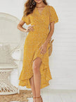 Floral Boho Chiffon Maxi Dress