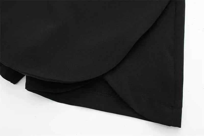 Asymmetric High Waist Mini Skort