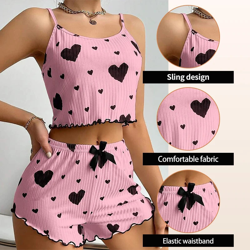 Printed Tank Pajama Set