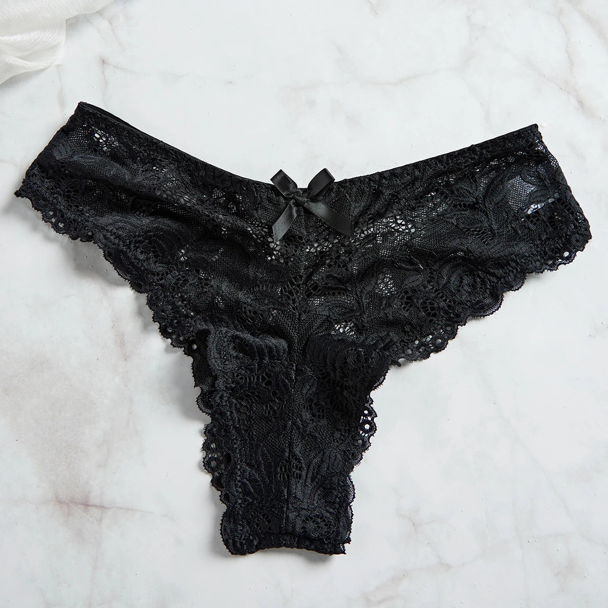 Sheer Lace Lingerie & Panty Set