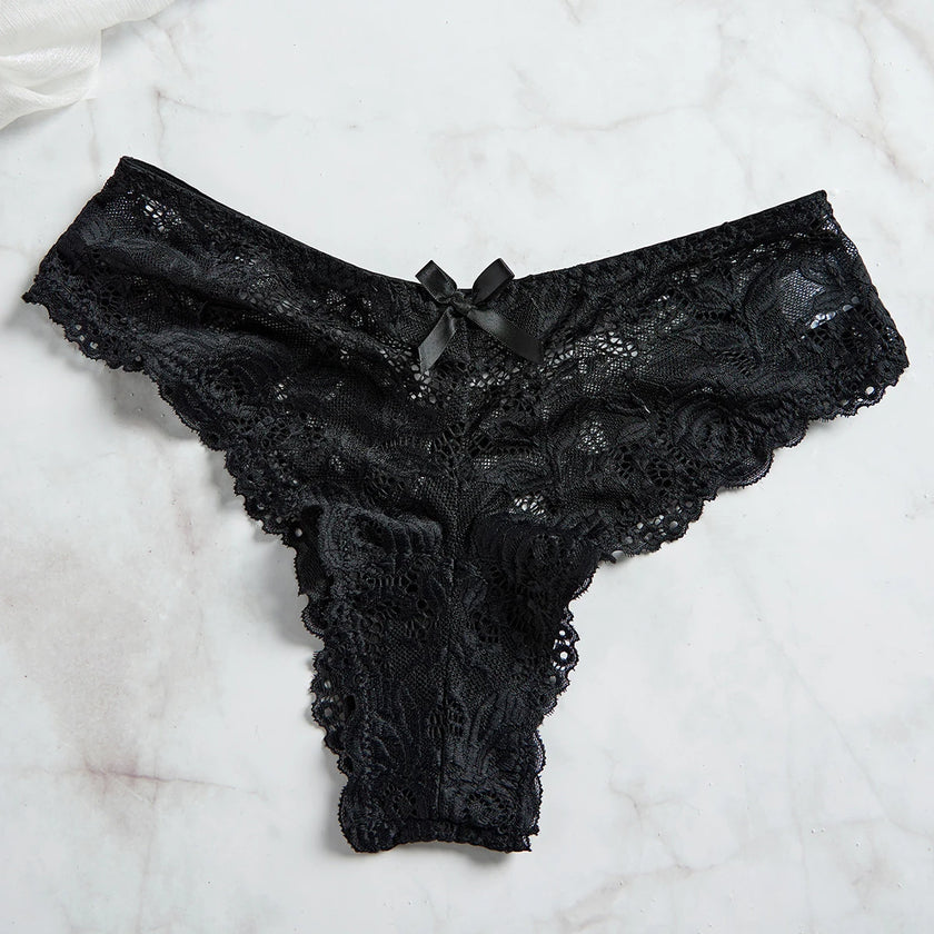 Sheer Lace Lingerie & Panty Set