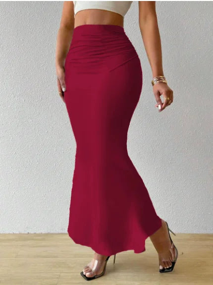 Zebra Print Pleated Midi Skirt