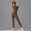 Quick-Dry Naked-Feel Zipper Yoga Jumpsuit