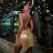 Sequin Halter Party Mini Dress II