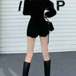 High Waist Slit A-Line Mini Skirt