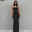 Satin Backless Maxi Dress