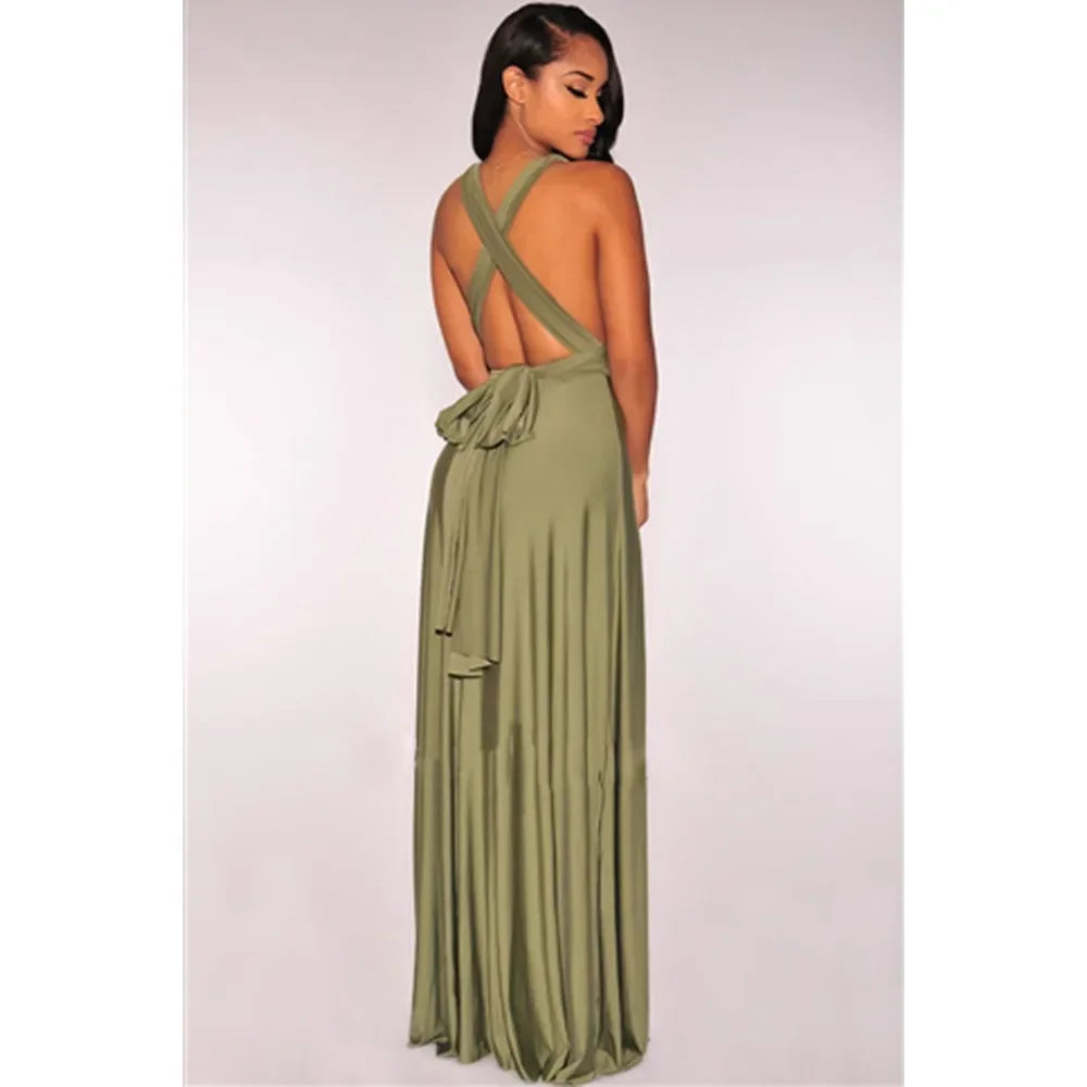 Convertible Strappy Maxi Dress