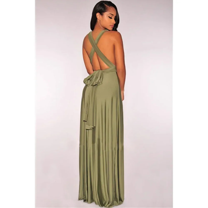 Convertible Strappy Maxi Dress