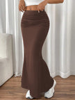 Zebra Print Pleated Midi Skirt