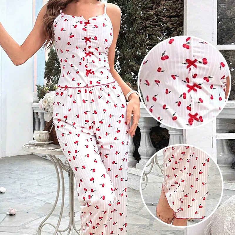 Mesh Lace Strap Pajama Set II