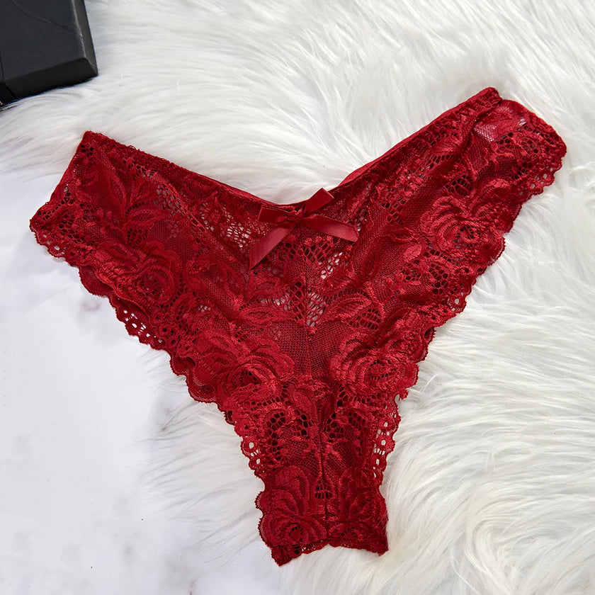 Sheer Lace Lingerie & Panty Set