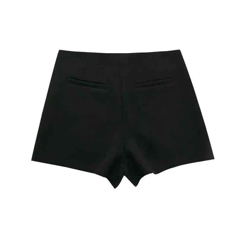 Asymmetric High Waist Mini Skort
