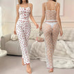 Mesh Lace Strap Pajama Set