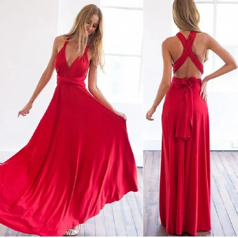 Convertible Strappy Maxi Dress