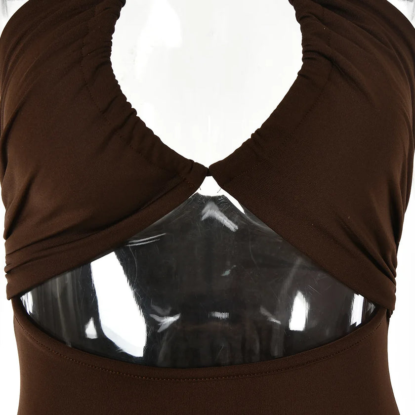 Backless Midi Bodycon Dress