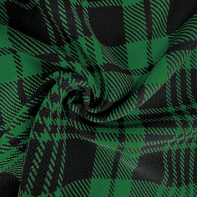 Plus Size Plaid Pencil Mini Skirt