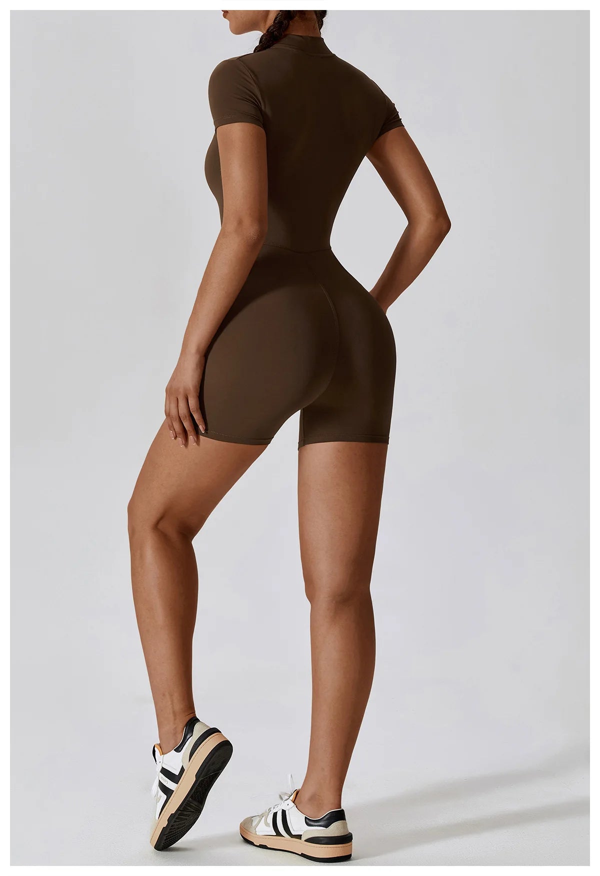 Push-Up Zipper Yoga Bodysuit Dance & Gym Jumpsuit