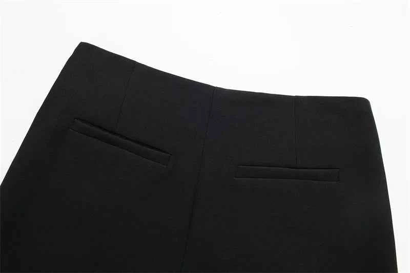 Asymmetric High Waist Mini Skort