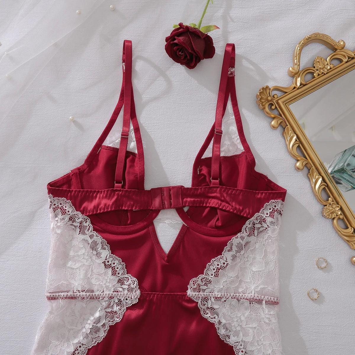 Satin Lace Slip Night Dress