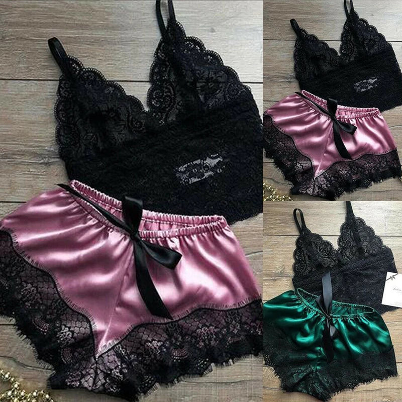 Lace Babydoll Pajama Set