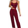 Lace-Trim Suspender Pajama Set